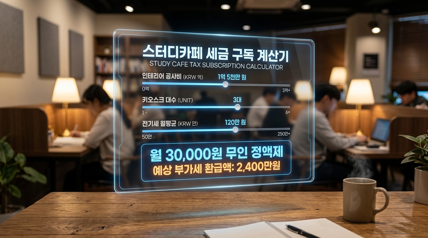 실시간 견적 산출 및 절감액 계산기 (AI 생성 이미지)